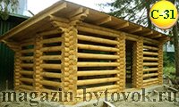 Сарай из бревен